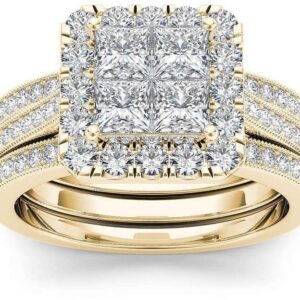 Gold-plated Inlaid Zircon Ring For Women
