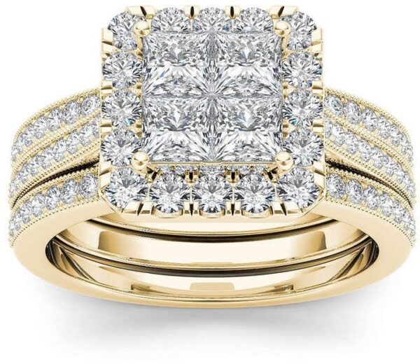 Gold-plated Inlaid Zircon Ring For Women - Image 2